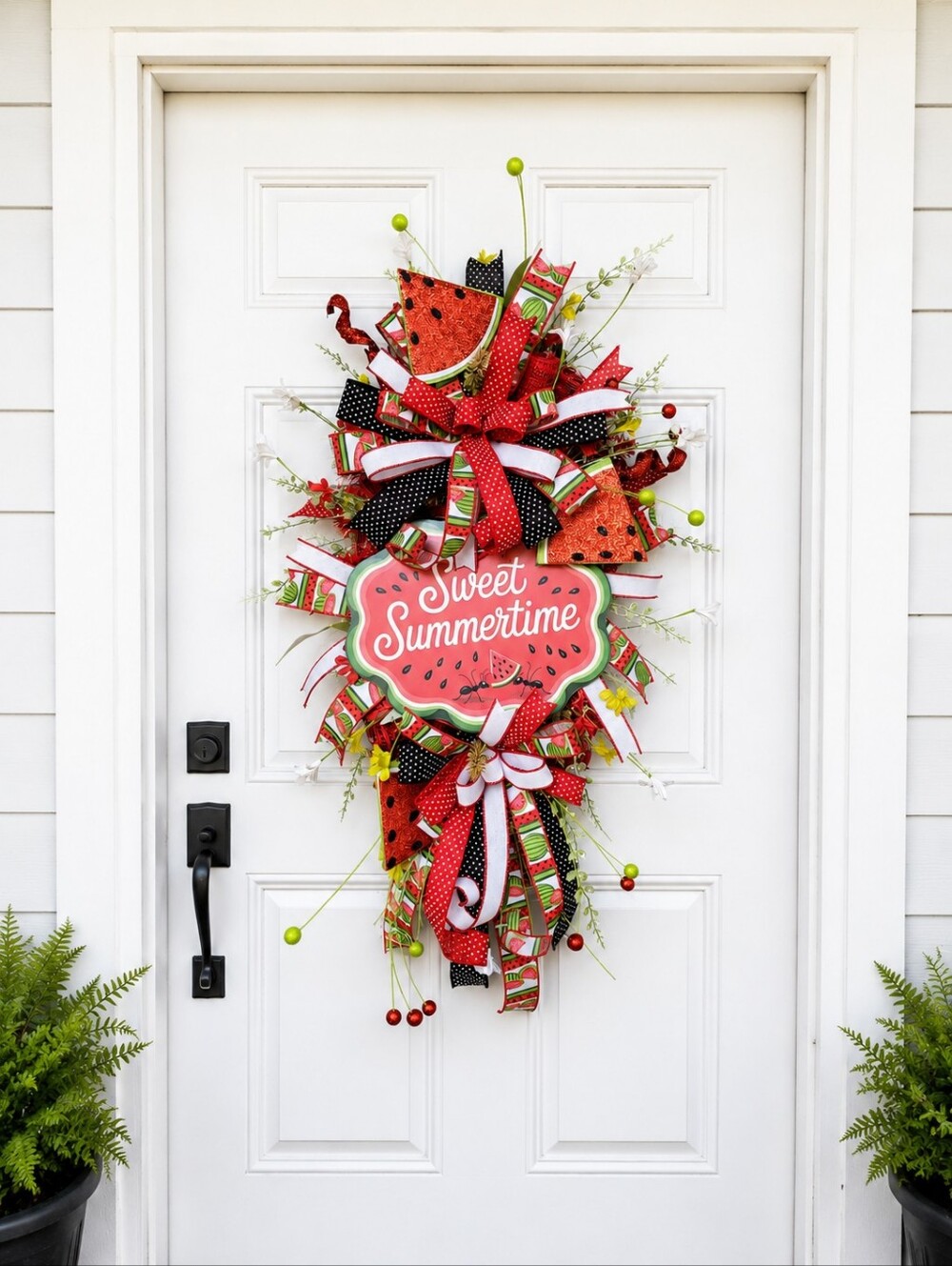 Sweet SUMMERTIME Watermelon Swag, SUMMER Door Wreath, Watermelon Decor